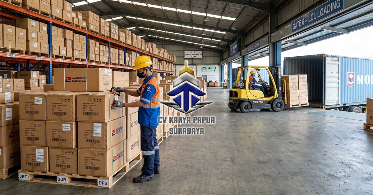 Layanan Ekspedisi Laut LCL (Less Container Load) Surabaya Papua