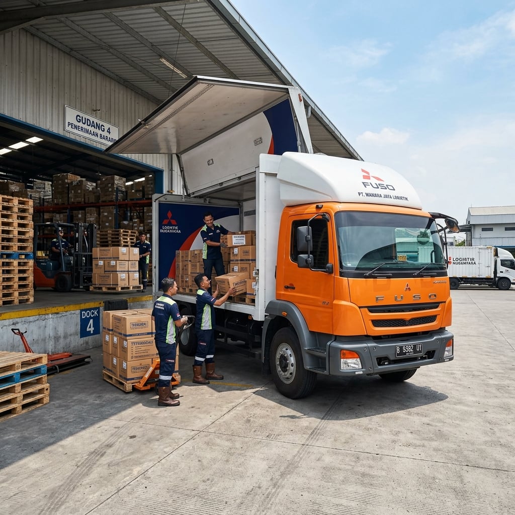 Trucking Fuso Jasa - Karya Papua Logistik Ekspedisi Kargo Laut Surabaya Papua